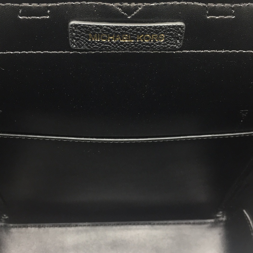 MICHAEL KORS HAYES MEDIUM BACKPACK BLACK LEATHER - Picture 11 of 16